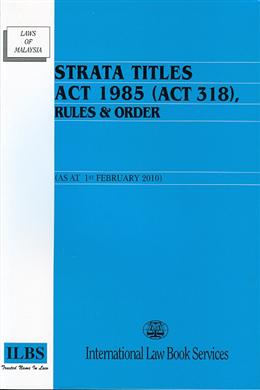 Strata Titles Act 1985 (Act 318) Rules & Order (As at 5.9.2014) Cheap