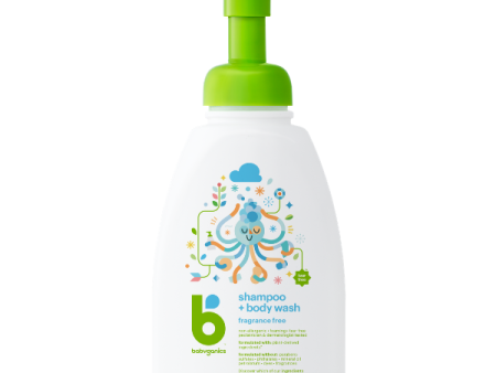 Babyganics Shampoo + Body Wash, Fragrance Free - 473ml For Discount