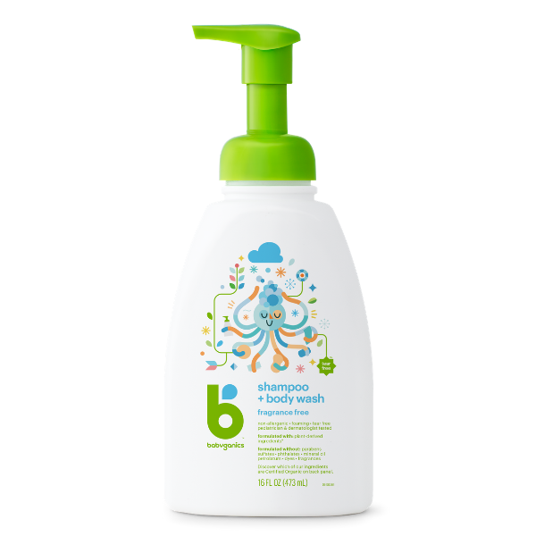 Babyganics Shampoo + Body Wash, Fragrance Free - 473ml For Discount